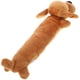 thumbnail image 4 of Juguetes de peluche para mascotas, juguetes para masticar perros, cachorros, gatos, sonido de mordida, juguetes chirriantes, diseño de salchicha de dibujos animados (amarillo), 4 of 6