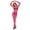 Pink, variant on Lolmot Fishnet Bodysuit Bodystocking Lingerie Women Long Sleeve One Piece Mesh Jumpsuit Nightwear Stockings Sexy Teddy Babydoll Underwear