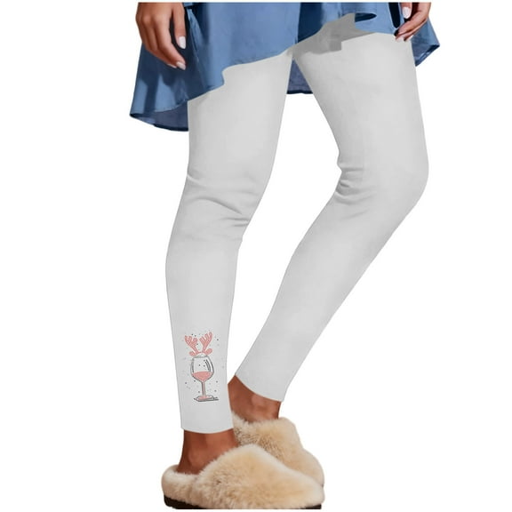 Posijego Women's Leggings Christmas Printed High Waist Stretch Lightweight Plus Size Bottom Leggings for Women
