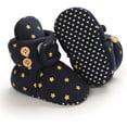 thumbnail image 3 of Baby Booties Newborn Boys Girls Fleece Boots Non Slip Grippers Stay On Slipper Socks Infant First Walker Winter Warm Crib Shoes, 3 of 7
