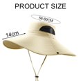 thumbnail image 2 of Clip-white Sombrero de circunferencia de 60cm, sombrero de pescador masculino, sombrero de sol de secado rápido, protector solar antiultravioleta para exteriores, transpirable, 2 of 5
