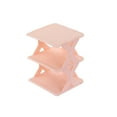 thumbnail image 2 of Nrmrqz Small Shoe Rack for Closet or Entryway | 3-Tier Plastic Storage Organizer | Easy Assembly No Tools Needed | Pink | 10.62x10.23x6.49 Inches, 2 of 5