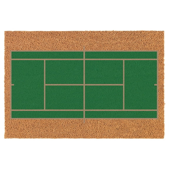 Welcome Doormat Coco Coir Door Mat Gift Tennis Court (24" x 16")
