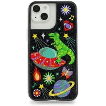 ZERO GRAVITY Cosmic Ride Phone Case for iPhone 14 Plus & 14 Pro Max - Clear Phone Case with Embroidered Design, Shockproof Protective Clear Case with Raised Corners - Drop Tested, 360 Protection