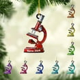 thumbnail image 2 of Custom Medical Microscope Ornament Microscope Ornament with Name Microscope Science Medical Ornament Medical Microscope Ornaments for Christmas Tree (MM6) - 3325 (Green), 2 of 7