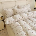thumbnail image 2 of Nayoroom 3 Pieces Cartoon Bowknot Duvet Cover Set Brown Bow Tie Knot and Heart on White Bedding Set Soft Queen Comforter Cover Set, 2 of 6