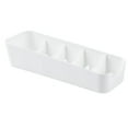 thumbnail image 1 of Fiudx Organizador de Almacenamiento de Plástico con 5 Compartimentos, Solución Multiusos, Ahorra Espacio para Ropa Interior, Calcetines, Cosméticos, Toallas y Oficina En Casa. Blanco, 27 X 9 X 5,8 Cm, 1 of 5