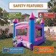 thumbnail image 6 of Pogo Bounce House Crossover Kids Inflatable Bounce House with Blower, Pink Jumper, 6 of 8