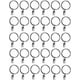 thumbnail image 1 of - 2 Inch - Metal Curtain Rings with Clips and Eyelets (Also Known as Rings with Curtain Clips/Curtain Clip Rings/Drapery Rings/Curtain Rings with Clips) (Silver - Set of 30), 1 of 3