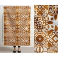 thumbnail image 3 of Soimoi Patchwork Print Decorative Fabric By 2 Yard - 56" W x 72" L - Water-Resistant Material for Cushions, Covers, and DIY Upholstery - Orange, 3 of 7