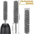 thumbnail image 5 of 5pcs Stainless Steel Bore Brush Wire Brush for Drill with Hex Shank HandleSilver, 5 of 5