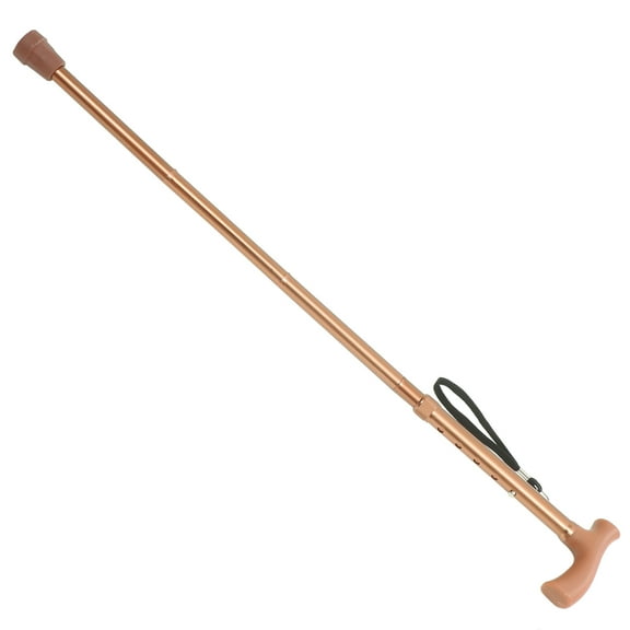 HEANUJJ Adjustable Aluminum Walking Cane Stick for Disabled Use, Golden Color, Lightweight and Durable Support Aid