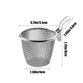 thumbnail image 3 of Stainless Steel Hot Pot Strainer, Premium Kitchen Ladle with Mesh Basket, Ergonomic Handle Non-Slip Oil Filtering Spoon for Cooking, Silver, 3 of 6
