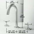 thumbnail image 5 of VIGO Jewel 9 in. H 2-Handle High-Arc Widespread Bathroom Faucet with Cross Handles in Brushed Nickel-VG01308BN, 5 of 13