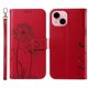 thumbnail image 1 of For iPhone 15 Leather Case Wallet Phone Cover Dandelion Imprint - Green, 1 of 5