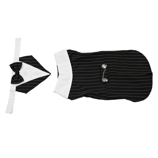 Traje de Boda para Mascotas, Elegante, Clásico, Raya Vertical, Esmoquin para Perro, Ropa para Boda, Fiesta de Cumpelaña