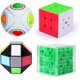 thumbnail image 1 of 4 Pack 3-d Puzzles Bundle Brain Teasers Toy Set - 3x3x3 Speed Cube/rainbow Magic Ball/3d Maze Magic Cube/magic Snake Cube; Iq Games For All Age - -, 1 of 1