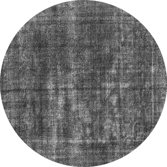 Ahgly Company Indoor Round Oriental Gray Industrial Area Rugs, 5' Round