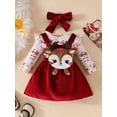 thumbnail image 2 of Baby Girl Christmas Thanksgiving Halloween Outfit Ruffled Romper Corduroy Suspender Skirts Sets Fall Winter Clothes, 2 of 8