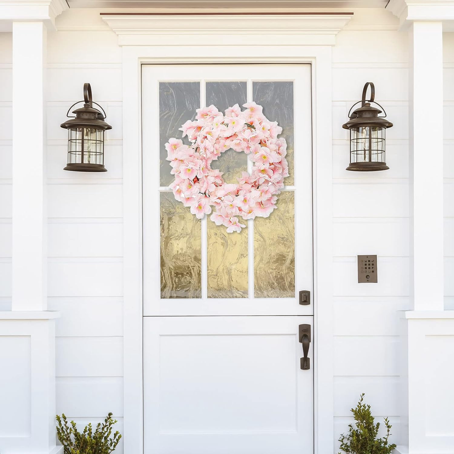 6pcs Artificial Cherry Blossom Flower Vines Faux Flowers for Outdoors Hanging Silk Flowers Garland for Wedding Party Home Japanese Kawaii Decor
