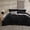 Black and Gray-King, variant on Queen Flannel Fleece Comforter Set, Black and Gray, 3 Pieces Winter Bedding Set with 90x90 Comforter and 2 Pillow Shams