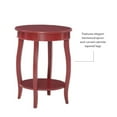 thumbnail image 6 of Home Square Round Wood End Table with Shelf in Red - Set of 2, 6 of 11