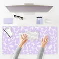 thumbnail image 2 of Cute Desk Pad - Aesthetic Desk Mat Kawaii - Keyboard Pads for Desk - XL Purple Desk Pad - Cute Office Desk Decor for Women - Desk Mat Purple - Office Desk Mouse Pad (Flower Purple), 2 of 6