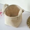 thumbnail image 4 of URMAGIC Household Portable Natural Plant Handmade Woven Flower Pot Jute Cloth Simple Desktop Storage Basket, 4 of 9