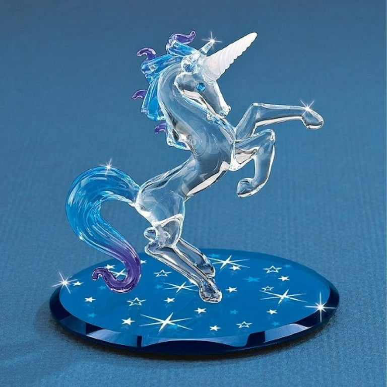 Glass Baron Handcrafted Starlight Unicorn Blown Crystal Glass