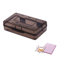 thumbnail image 6 of Sahpxhe Brown Transparent Plastic Pencil Box,Large Capacity Clear Storage Box with Snap-Tight Lid,Size7.87X2.36X4.33In,Give Away 100Pcs Purple Elf-Stick Notes,3x3 Inches To Do Lis, 6 of 8