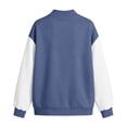 thumbnail image 5 of Auralook Women’s Color‑Block Raglan Sleeve Baseball Jacket Crew Neck Button Casual Outerwear with Side Pockets, 5 of 6