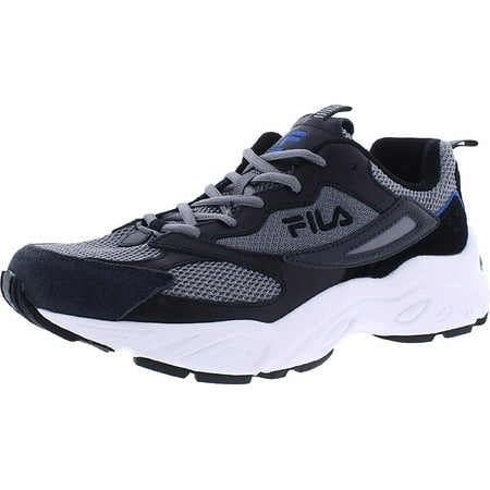 Used Fila Men’s Envizion Running Walking Casual Shoes,Grey/Black/Blue,10M