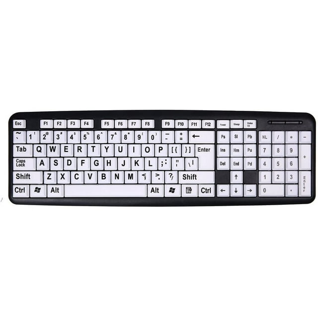 Large Print Keyboard Wired Large Letter Key Keyboard USB Keyboards for Visually Impaired