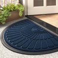 thumbnail image 1 of Tapis de Porte avant Extérieur Intérieur Tapis de Bienvenue Semi-Circulaire XCM Antidérapant Robuste en Caoutchouc Paillasson Absorbant Tapis d'Entrée Paillasson d'Entrée Tapis d'Entrée Raclage de Saleté Tapis pour Chaussures, 1 of 7