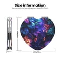 thumbnail image 3 of Kdxio Magic Colorful Forest Leaves Pocket Mirror, 1X/2X Travel Makeup Mirror 2-Sided Folding Small Mirror Portable Double-Sided Magnifying Cosmetic Mirror for Gift-Heart Shape, 3 of 9
