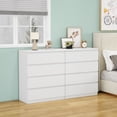 thumbnail image 4 of 4 Drawer Dresser for Bedroom,31.5"W Modern Chest of Drawers with Hidden Handle,Wooden Closet Chests Organizer for Bedroom, Living Room,White, 4 of 8