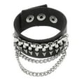 thumbnail image 2 of Brazalete de Cuero Steampunk Punk Metal Zulema con Remaches, 2 of 8