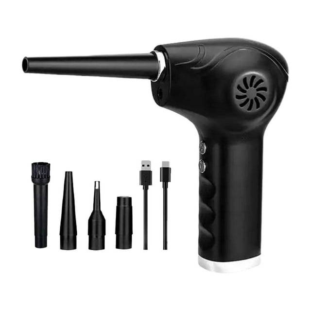 GUOOL Cordless Dust Blower Electric Air Duster Blower for Computer Laptop Keyboard Black