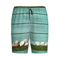 thumbnail image 4 of Naloa Wood Grain Men's Short Pajama Pants, Lounge Comfort Shorts with Elasticized Waistband and Side Pockets - Small, 4 of 9