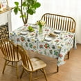 thumbnail image 2 of Spring Tablecloth 60×84 Inch Rectangular, Watercolor Floral Flowers Washable Table Cover for Party Picnic Dinner Decor, 2 of 6