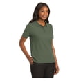 thumbnail image 4 of Port Authority Women's Short Sleeve Silk Touch Classic Polo Shirt Clover Green X-Large, 4 of 4