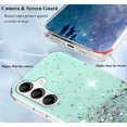 thumbnail image 7 of Phone Case for Samsung Galaxy S23 FE Case Clear Glitter Sparkle Pink Samsung S23 FE Case Silicone Transparent Shockproof Soft Cover Thin (Green), 7 of 7