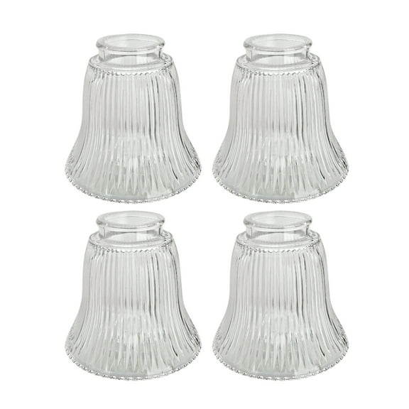 Aspen Creative 23080-4 Transitional Clear Ceiling Fan Replacement Glass Shade.2-1/8"Fitter,4-3/4"Diameter x 4-1/2"Height.4 Pack