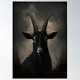 thumbnail image 2 of Omen - Gothic Goat Artwork Poster Wall Art, Modern Wall Decor For Living Room Bedroom, 16x24 UNFRAMED, 2 of 3