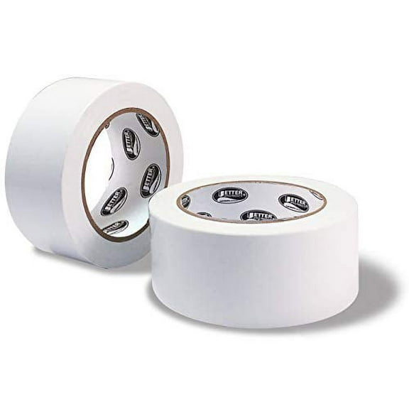 White Duct Tape, 2 Pack, Heavy Duty Duct Tape by Better Office Products, 7.3mil, 1.88 Inch x 30 Yards Per Roll, Easy Tear, 2 Pack, White