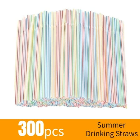 

100/200/300/400/500Pcs 21cm Colorful Disposable Plastic Curved Drinking Straws Wedding Birthday Party Bar Drink Accessories