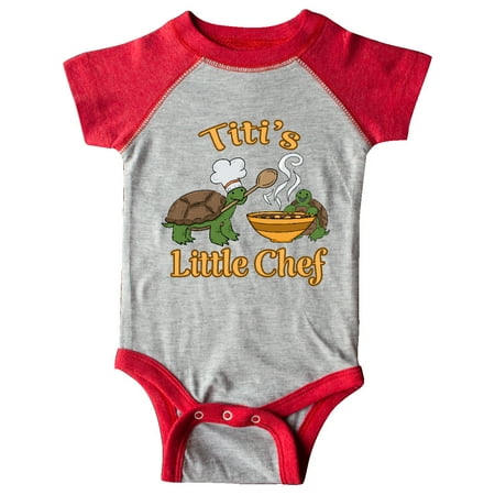 

Inktastic Titi s Little Chef with Cute Turtles Gift Baby Boy or Baby Girl Bodysuit