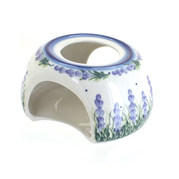 Blue Rose Polish Pottery Lavender Fields Teapot Warmer