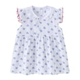 thumbnail image 4 of 2Pcs Baby Girls Outfit Clearance Toddler Kids Baby Girls Short Sleeve Print T-Shirt Shorts Cotton Pajamas Outfits Set, 4 of 5