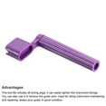 thumbnail image 4 of Unique Bargains Plastic Guitar String Winder Speed Guitar Strings Tuners, Purple 10 Pack, 4 of 6